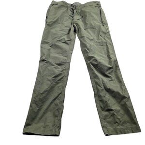 Roark Pants Mens 34x30 Green Slim Fit Straight Drawstring Layover Traveler Pant